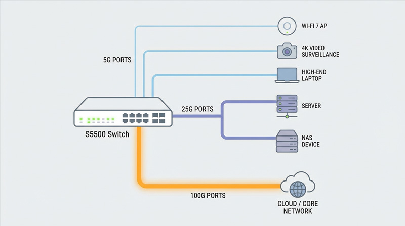 Defining a New Era of Multi-Rate Access: HODONET Launches Flagship S5500 Series Campus Core Switch